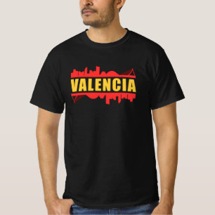 Valencia Spanje City Skyline Cityscape Funny Gift T-shirt