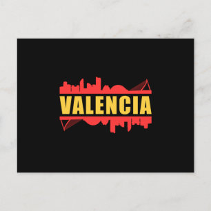 Valencia Spanje City Skyline Cityscape Grappig ges Briefkaart
