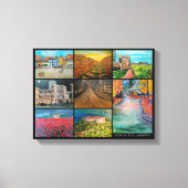 Valencia Spanje Collage Schilderij van Alfred Fox Canvas Afdruk (Voorkant)