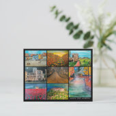 Valencia Spanje Collage Schilderijen van Alfred Fo Briefkaart (Staand voorkant)