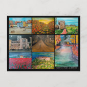 Valencia Spanje Collage Schilderijen van Alfred Fo Briefkaart (Voorkant)