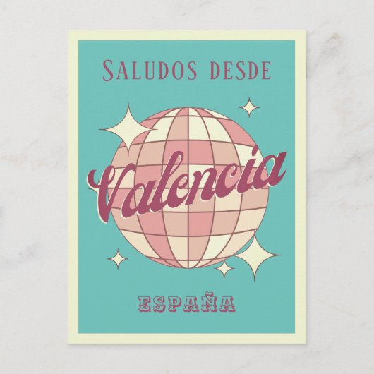 Valencia Spanje España Retro  Briefkaart (Voorkant)