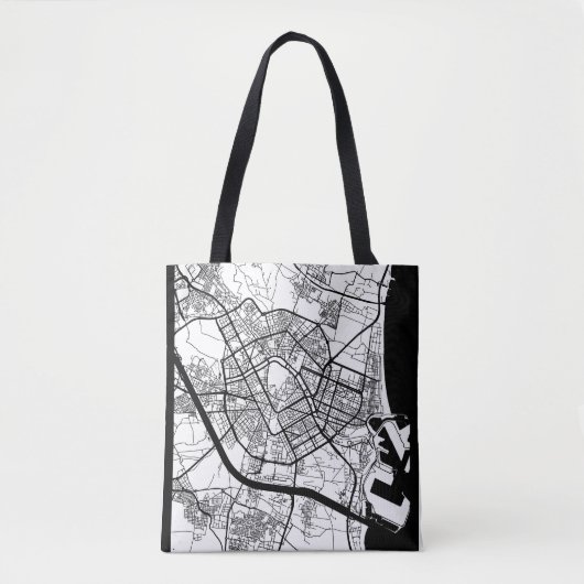 Valencia Spanje Kaart Tote Bag (Voorkant)