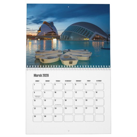 Valencia-Spanje kalender (Mar 2026)