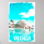 Valencia Spanje L’Hemisfèric Poster (Voorkant)