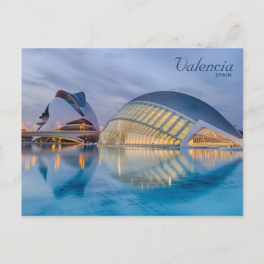 Valencia Spanje Moderne Architectuur Ansichtkaart Briefkaart (Voorkant)