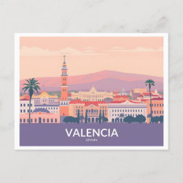 Valencia Spanje Oude Stad Pastelreizen Briefkaart