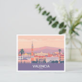 Valencia Spanje Oude Stad Pastelreizen Briefkaart (Staand voorkant)