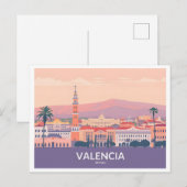 Valencia Spanje Oude Stad Pastelreizen Briefkaart (Voorkant / Achterkant)