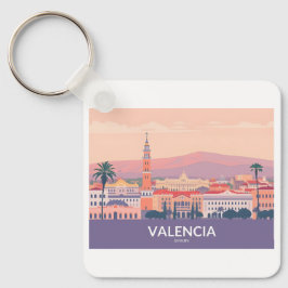 Valencia Spanje Oude Stad Pastelreizen Sleutelhanger