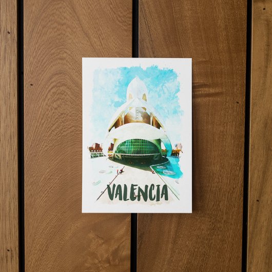 Valencia Spanje Palau de les Arts Reina Sofía Briefkaart
