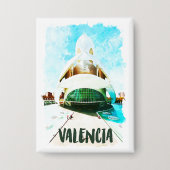 Valencia Spanje Palau de les Arts Reina Sofía Button (Voorkant)