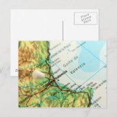 Valencia, Spanje Pin Map Briefkaart (Voorkant / Achterkant)