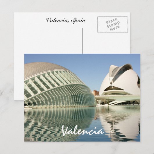 Valencia Spanje Post Card Briefkaart (Voorkant / Achterkant)
