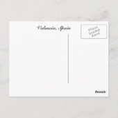 Valencia Spanje Post Card Briefkaart (Achterkant)