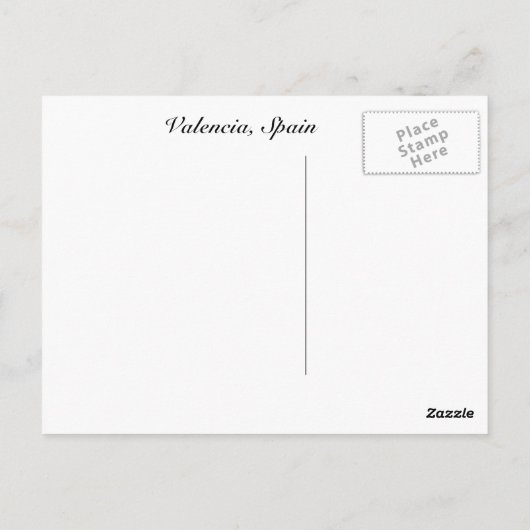 Valencia Spanje Post Card Briefkaart (Achterkant)