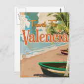 Valencia, Spanje  Poster vakantie Briefkaart (Voorkant / Achterkant)