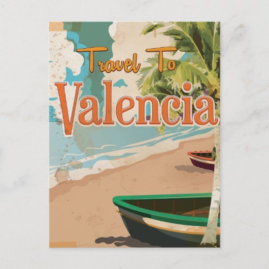 Valencia, Spanje  Poster vakantie Briefkaart (Voorkant)