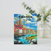 Valencia Spanje Reis Postkaart Kunst, Spanje Reis (Staand voorkant)