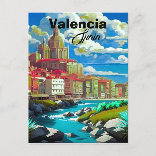 Valencia Spanje Reis Postkaart Kunst, Spanje Reis (Voorkant)