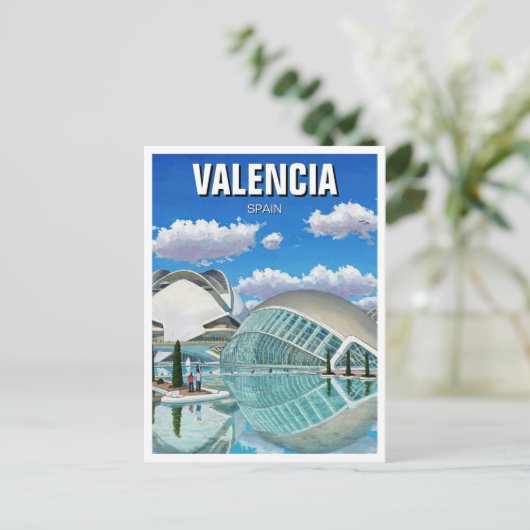 Valencia Spanje Reizen Briefkaart (Staand voorkant)