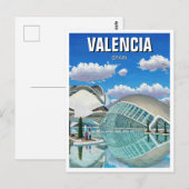 Valencia Spanje Reizen Briefkaart (Voorkant / Achterkant)