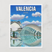 Valencia Spanje Reizen Briefkaart (Voorkant)
