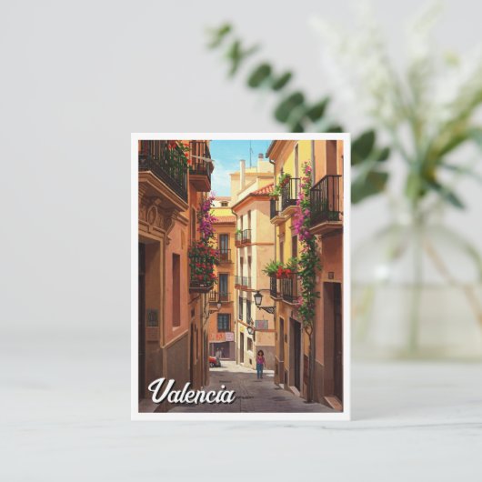 Valencia Spanje Reizen Briefkaart (Staand voorkant)