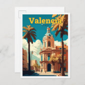 Valencia Spanje Reizen  Illustratie Briefkaart (Voorkant / Achterkant)