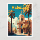Valencia Spanje Reizen  Illustratie Briefkaart (Voorkant)