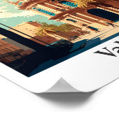 Valencia Spanje Reizen  Illustratie Poster (Hoek)