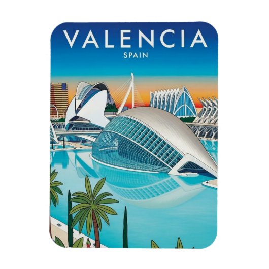 Valencia Spanje Reizen Magneet (Verticaal)