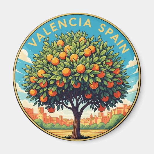 Valencia Spanje Reizen Magneet (Voorkant)