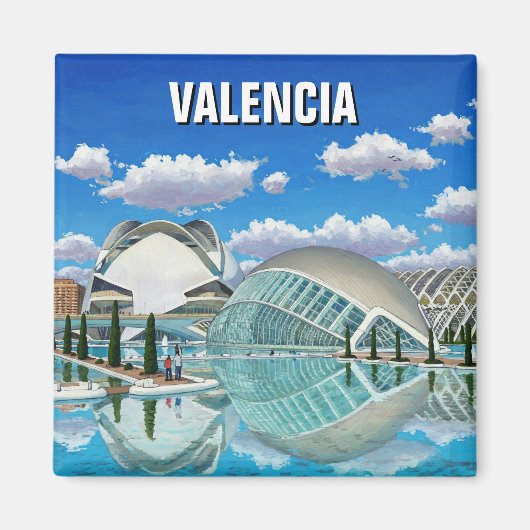 Valencia Spanje Reizen Magneet (Voorkant)