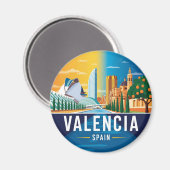 Valencia Spanje Reizen Magneet (Voorkant / Achterkant)