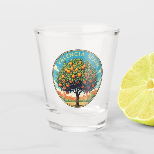 Valencia Spanje Reizen Shot Glas (Voorkant)