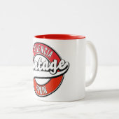 valencia spanje retro - stijl logo tweekleurige koffiemok (Voorkant rechts)