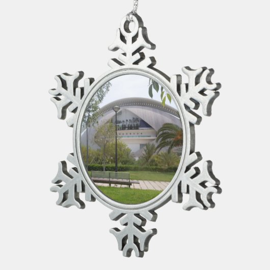 Valencia, Spanje Tin Sneeuwvlok Ornament (Rechts)