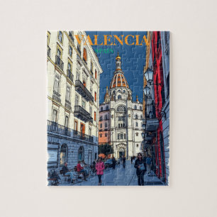 Valencia Spanje Travel Art Vintage Legpuzzel