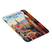 Valencia Spanje Travel Art Vintage Magneet (Rechterzijde)
