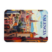 Valencia Spanje Travel Art Vintage Magneet (Horizontaal)