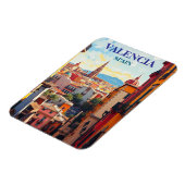 Valencia Spanje Travel Art Vintage Magneet (Linkerzijde)