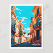 Valencia Spanje vintage reisillustratie Briefkaart (Voorkant)