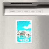 Valencia Spanje Waterverf L’Hemisfèric Magneet (Insitu (Vaatwasser))