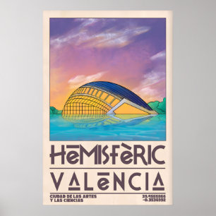 Valencia Stadskunstprint, Middellandse Zee Laan Poster