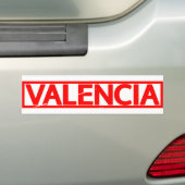 Valencia Stempel Bumpersticker (Op auto)