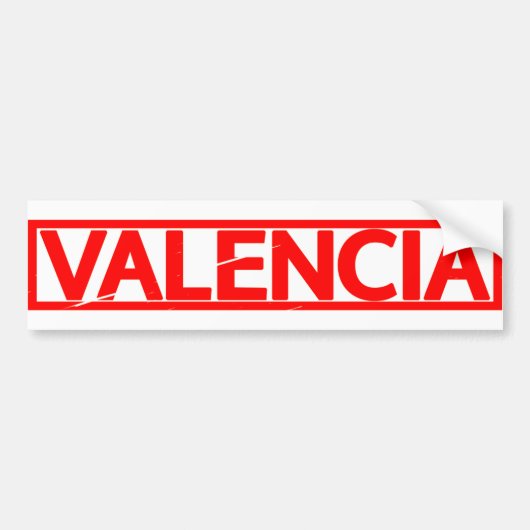 Valencia Stempel Bumpersticker (Voorkant)