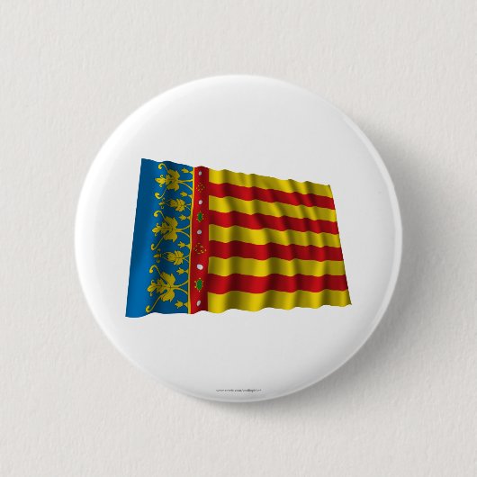 Valenciaanse golfvlag ronde button 5,7 cm (Voorkant)