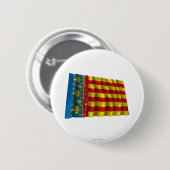 Valenciaanse golfvlag ronde button 5,7 cm (Voorkant /achterkant)