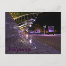 Valenciaanse nachtelijke uitzicht briefkaart